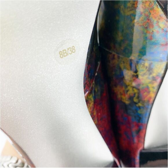 Jessica Simpson Retro Colorful Splatter Pattern Platform Stiletto Heels Sz 8 - Picture 13 of 14